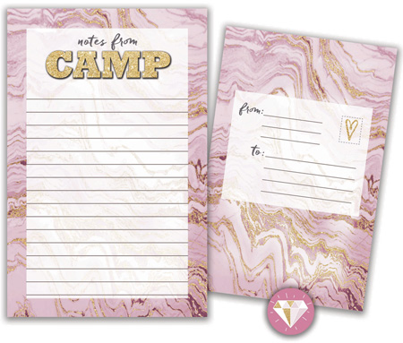 Bonnie Marcus Collection - Camp Seal-N-Send Stationery (Marble Gold) Bonnie Marcus Collection - Camp Seal-N-Send Stationery (Marble Gold)